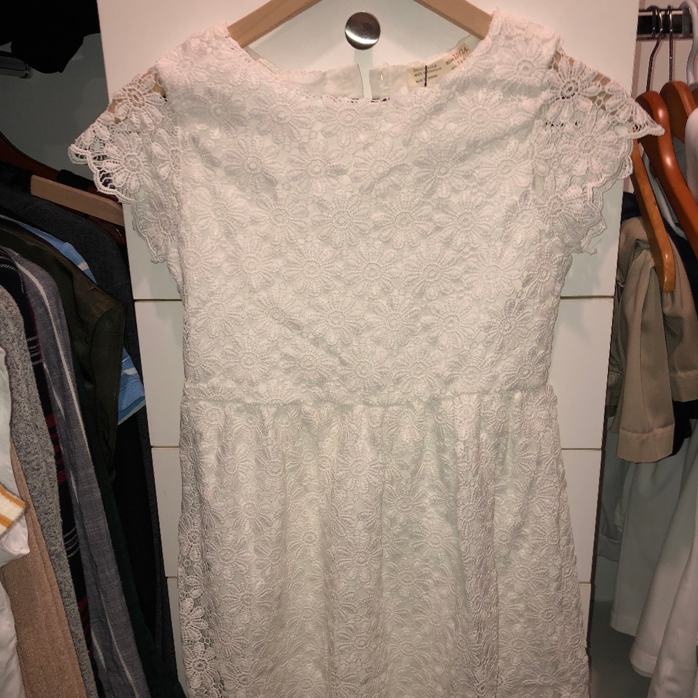 White Lace Formal Dress